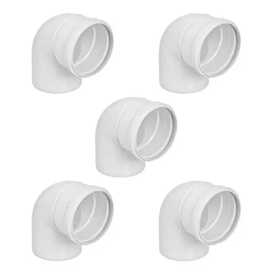 Joelho 90° Esgoto 50mm PVC Tigre Kit com 5 Unidades