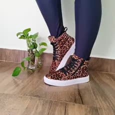 Tênis Cano Alto Feminino Casual Bota Botinha Original Top academia passeio escola