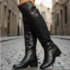 Bota Feminina Montaria Neoprene macia salto baixo com bico fino Alta qualidade e Envio Imediato