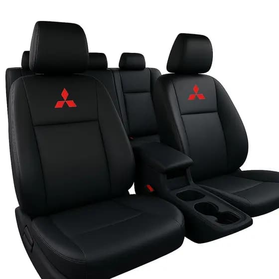 Capa Banco Carro 100% Couro Automotivo Lancer, Mirage, L200, Asx, Outlander, Pajero