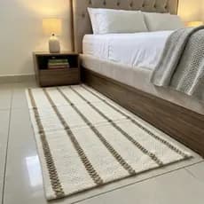 Passadeira beira cama Paris 0,47 x 2,20m algodão premium luxo