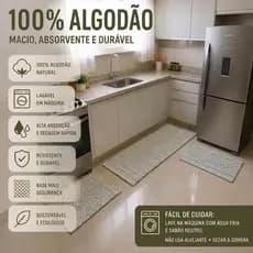 kit cozinha 3 peças algodão premium luxo