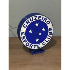Luminária Cruzeiro Esporte Clube Cabuloso - Caixa de Luz Decoração Time Futebol