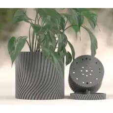 Vaso Minimalista com vazão de agua 16CM - Moderno área externa ou interna