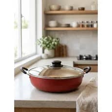 Frigideira Wok Grande Nº28 4,5L Tampa Vidro Rizzoflon