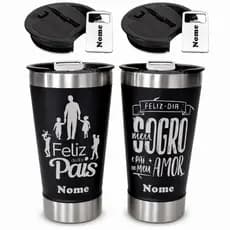 Kit 2 Copos Térmicos Personalizados 473ml Presente Dia Dos Pais