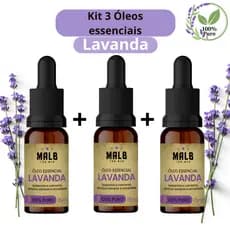 Kit 3 Essências  De Aromatizador Aromaterapia 15ml - Lavanda Francesa