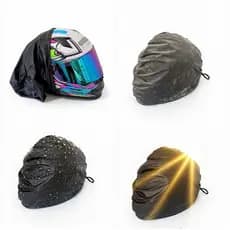 Capa De Capacete premium Couro sintetico Forrada 100% courino proteção impermeavel