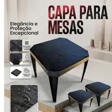 Capa para mesa plástica impermeável couro sintético