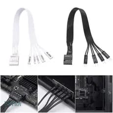 EXT PC Caso Desktop Controle Energia F-Painel Fêmea Para 2Pin Placa-Mãe Switcher Divisor Computador