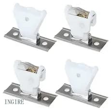 ING Conjunto Fechadura Cortina Bambu 2Pcs Polia 2Pcs Apanha Núcleo Cobre