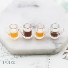 Copo Vinho Simulado ING Canecas Cerveja Óculos Modelos Copos Miniatura Resina-10 Unidades