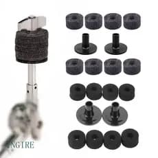 ING 8 Unidades Arruela Feltro + 2 Peças Substituição Mangas Prato Para Kit Bateria Prateleira 2 Cor