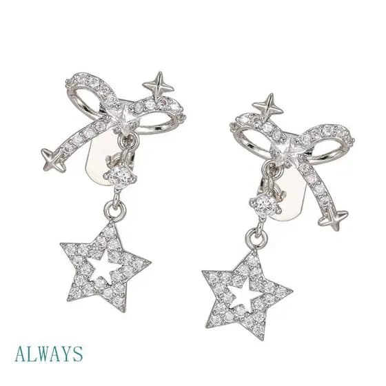 ALW Artístico Estrela Bowknot Temático Fone Ouvido Clipe Adição Earbud Design Ergonômico Para Freeclip 1 2