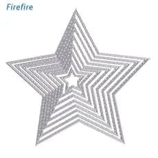 Fir Estrelas Do Metal Corte Morre Stencil Scrapbook Álbum Cartão Ofício Embossing