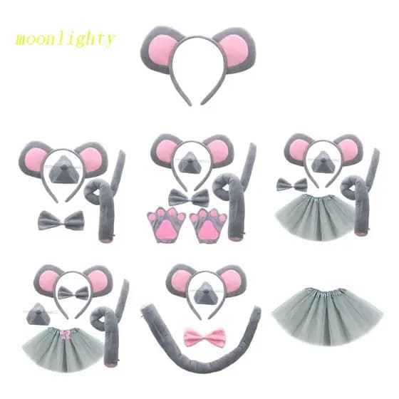 gotitonmegot Conjunto Trajes Rato Orelhas Fantasia