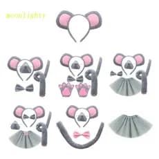 gotitonmegot Conjunto Trajes Rato Orelhas Fantasia
