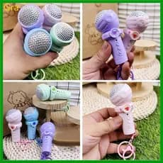 Gra Reutilizável Gravação Chaveiro Microfone Forma Pingente Para Design Portátil Durabilidade Brinquedo Anivers
