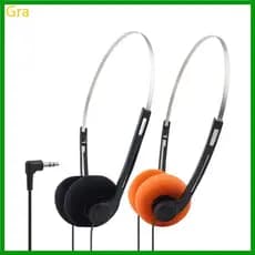 Gra Música Fone Ouvido Portátil Redução Ruído Voz Fio Pequeno Esporte Foto Adereços Ajustável