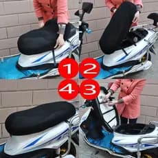 Melhor Motocicleta Scooter Ciclomotor Para Capa Assento Almofada Antiderrapante 3D Espaçador Tecido Malha Respiráv