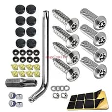 Melhor Kit Fixadores Parafusos Placa Licença Antirroubo Para Suporte Carro