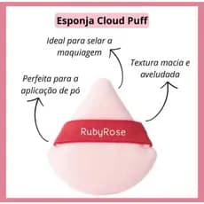 ESPONJA DE MAQUIAGEM FEELS MOOD E Esponja de Maquiagem para Pó Cloud Puff