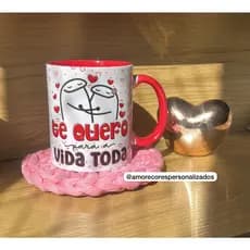 CANECA BRANCA TE QUERO PRA VIDA TODA