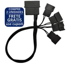 Cabo Hub Adaptador Fan Molex Multi Para 4 Coolers 3 E 4 Pinos
