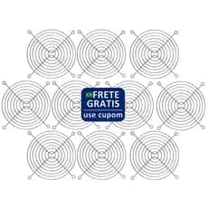 Kit 10 Grade Tela Proteção Cooler Ventoinha 120x120 Mm Aço