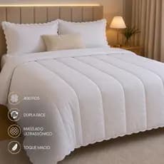 Edredom Casal / Queen Dupla Face 400 Fios Matelado Ultrassônico Hotel Premium