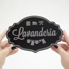 Placa Decorativa Lavanderia
