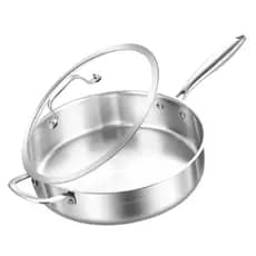 Frigideira Alta Supreme Inox 28cm e 5,3L Fundo Triplo Tampa