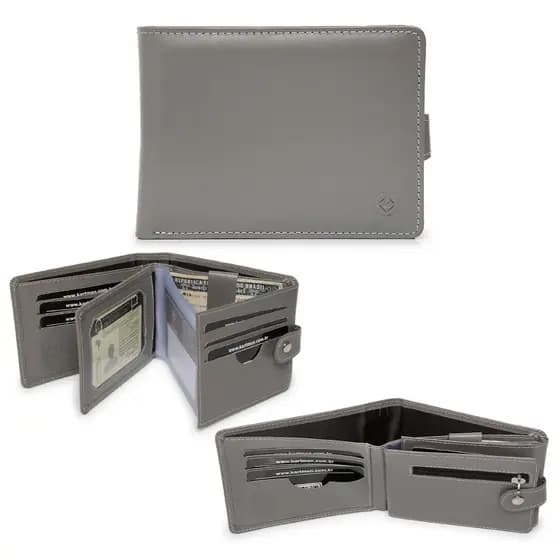 Carteira Masculina Kartmen Couro Premium Legítimo + Chaveiro Caixa Presente Premium