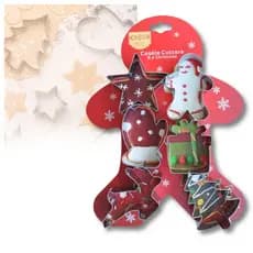 Cortador de Biscoito Natal Molde Biscoito Natal 6 Desenhos
