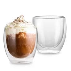 2un Copo Duplo Vidro Copos de Vidro Diferentes Copo Café Gelado