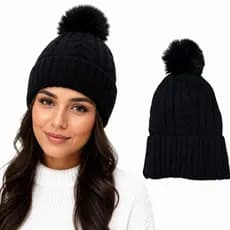 Touca Feminino Inverno Gorro Touca de Frio Feminina Forrada Cor Neutra Inverno