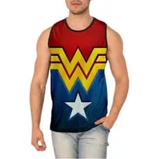 Camiseta Regata Mulher Maravilha Símbolo Wonder Woman