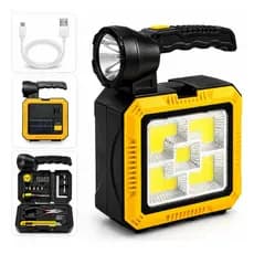 Lanterna Carregamento Solar Led Caixa De Ferramenta Recarregável Power Bank Pesca Acampamento