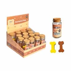 Borracha Escolar Fofy Ossinho Pets - Kit 12 Unidades no Pote de Vidro. Material Criativo.