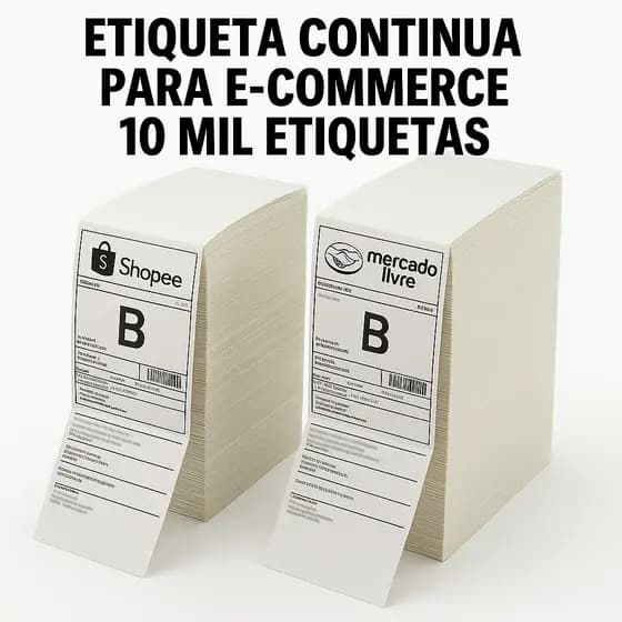 5 MIL Etiqueta Térmica Papel Adesivo 10x15CM Papel Térmico e Papel Contínuo ECOMERCE