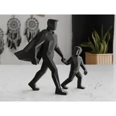 Estátua Minimalista Para O Dia Dos Pais - Pai E Filho(a)
