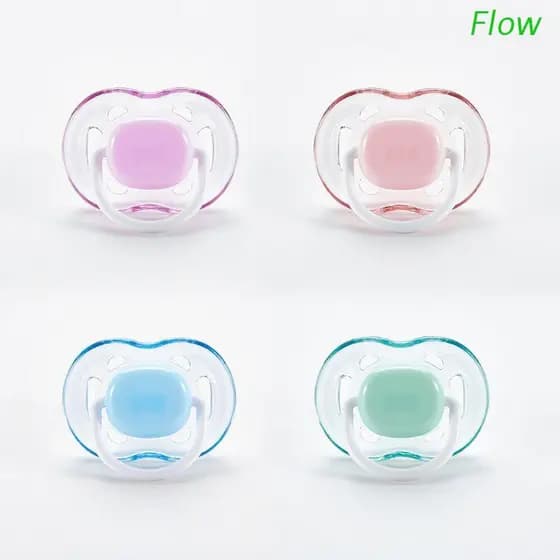 Chupeta Silicone Mamadeira Plana Para Recém-Nascido