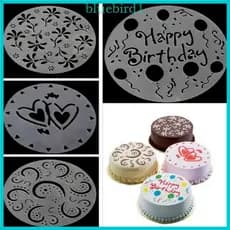 Moldes Bolo Azuis, Flores, Estênceis, Molde Aniversário Para