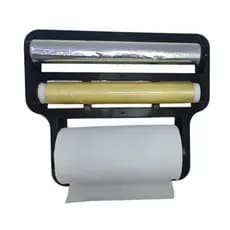 Suporte 4x1 Porta Papel Toalha / Porta Papel Alumínio /Porta  Filme De Pvc e Gancho para Utensílios