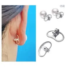 4pcs Big Earring Lifters Metal Earring Stoppers Backings Pierced Ear Back