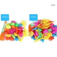 ONM 30 52 Pcs Brinquedos Pesca Magnéticos Conjunto Vara Peixe Para Brincando Jogo Ág