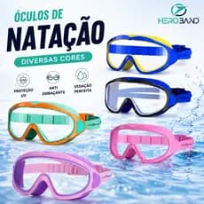Óculos de Natação Infantil Antiembaçante Treino Piscina Mergulho Menino Menina Confortável Ajustável