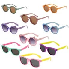 Óculos de Sol Infantil Proteção UV400 Retrô Gato Quadrado