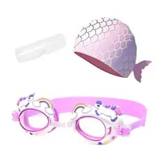 Kit Óculos Natação Piscina Infantil Crianças Hero Band E1