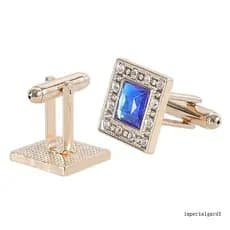 Abotoaduras Masculinas Quadradas Dourado + Imp Casamento